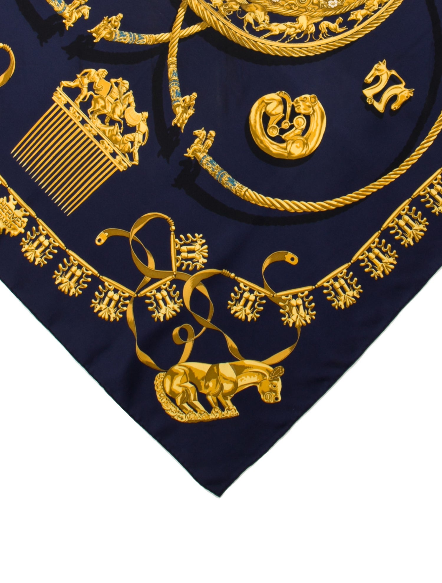 Hermès Les Cavaliers d'Or Silk Scarf