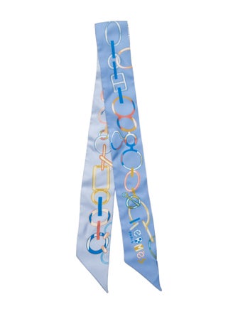 Hermès Do Re Boucles Silk Twilly Scarf