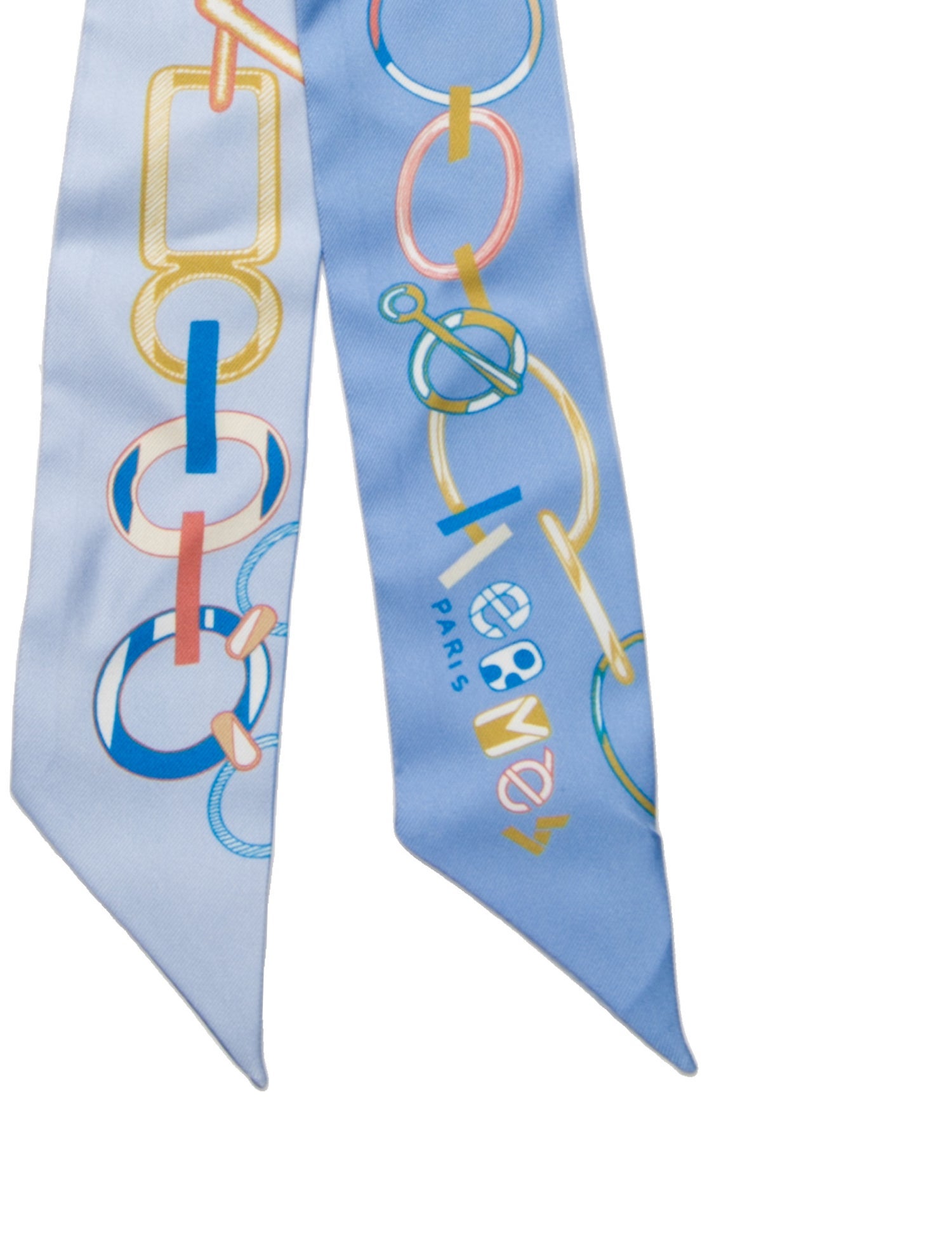 Hermès Do Re Boucles Silk Twilly Scarf