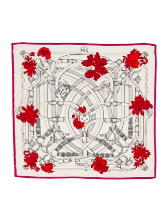 Hermès Cavalcador Fleuri Cashmere Shawl