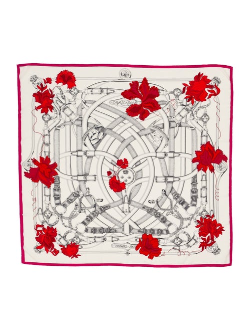 Hermès Cavalcador Fleuri Cashmere Shawl
