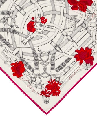 Hermès Cavalcador Fleuri Cashmere Shawl