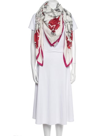 Hermès Cavalcador Fleuri Cashmere Shawl