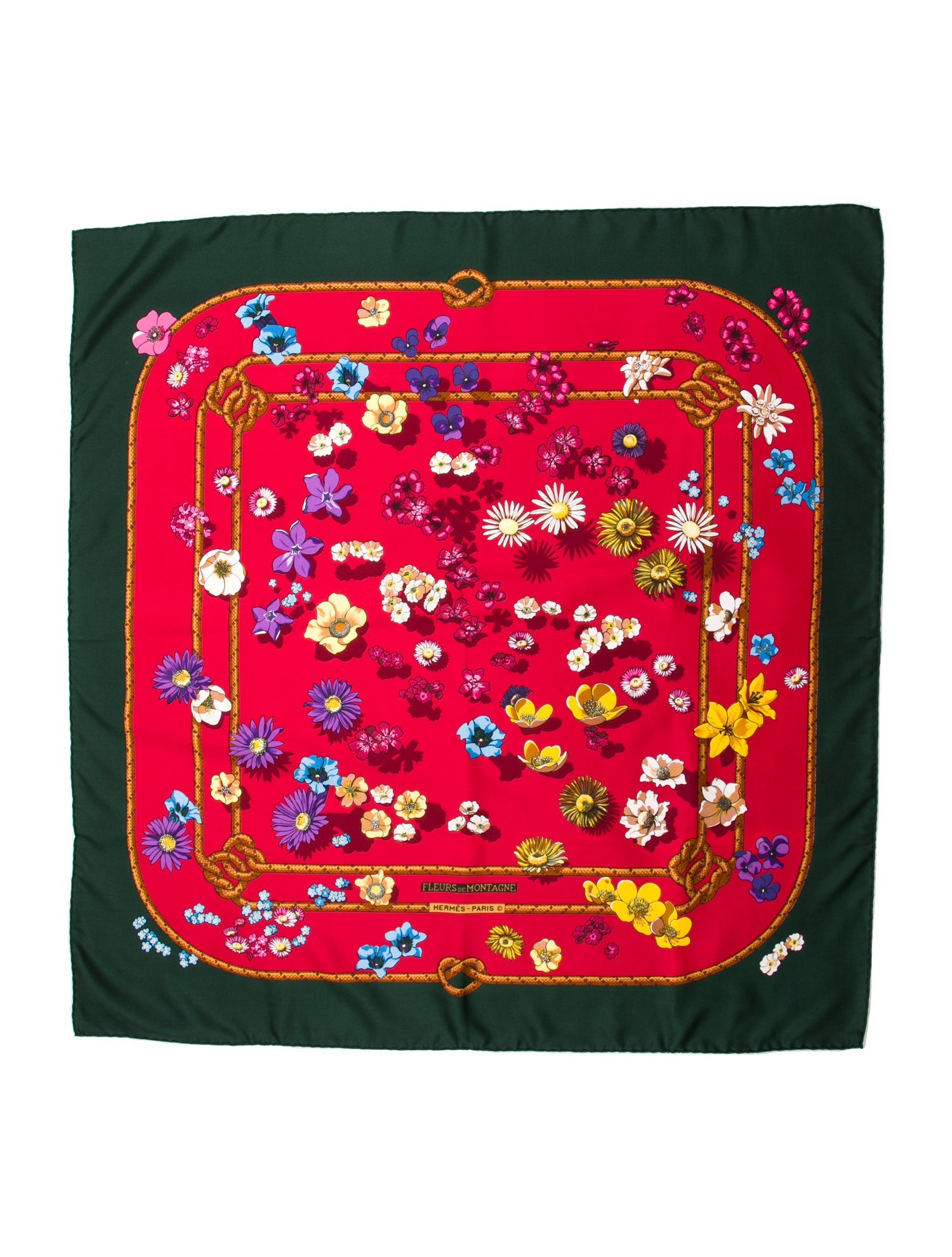 Hermès Fleurs de Montagne Silk Scarf