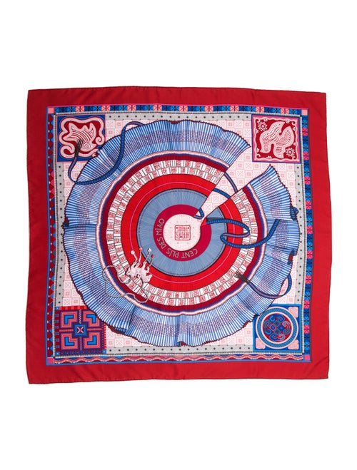 Hermès Cent Plis des Miao Silk Scarf