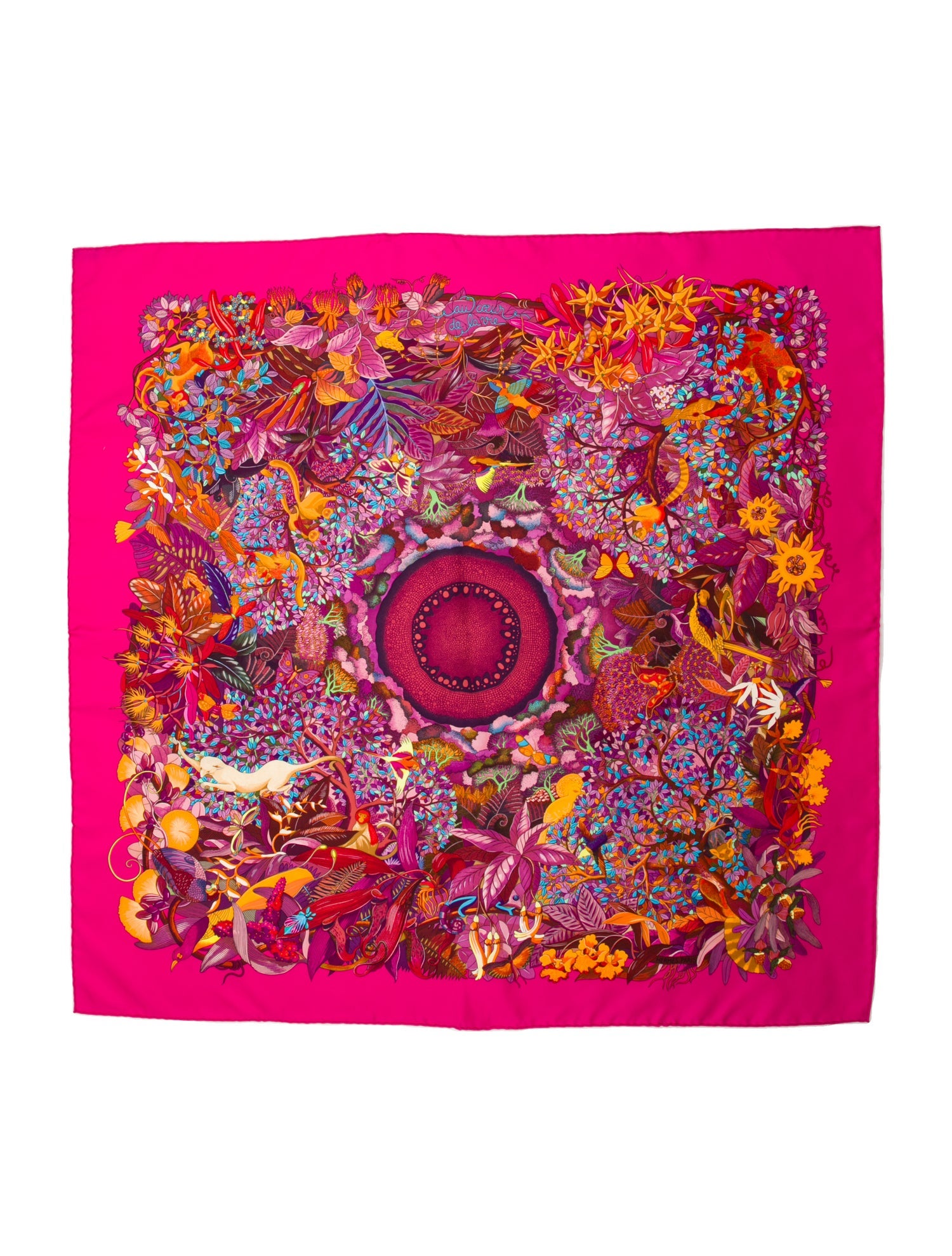 Hermès Au Coeur de La Vie Silk Scarf
