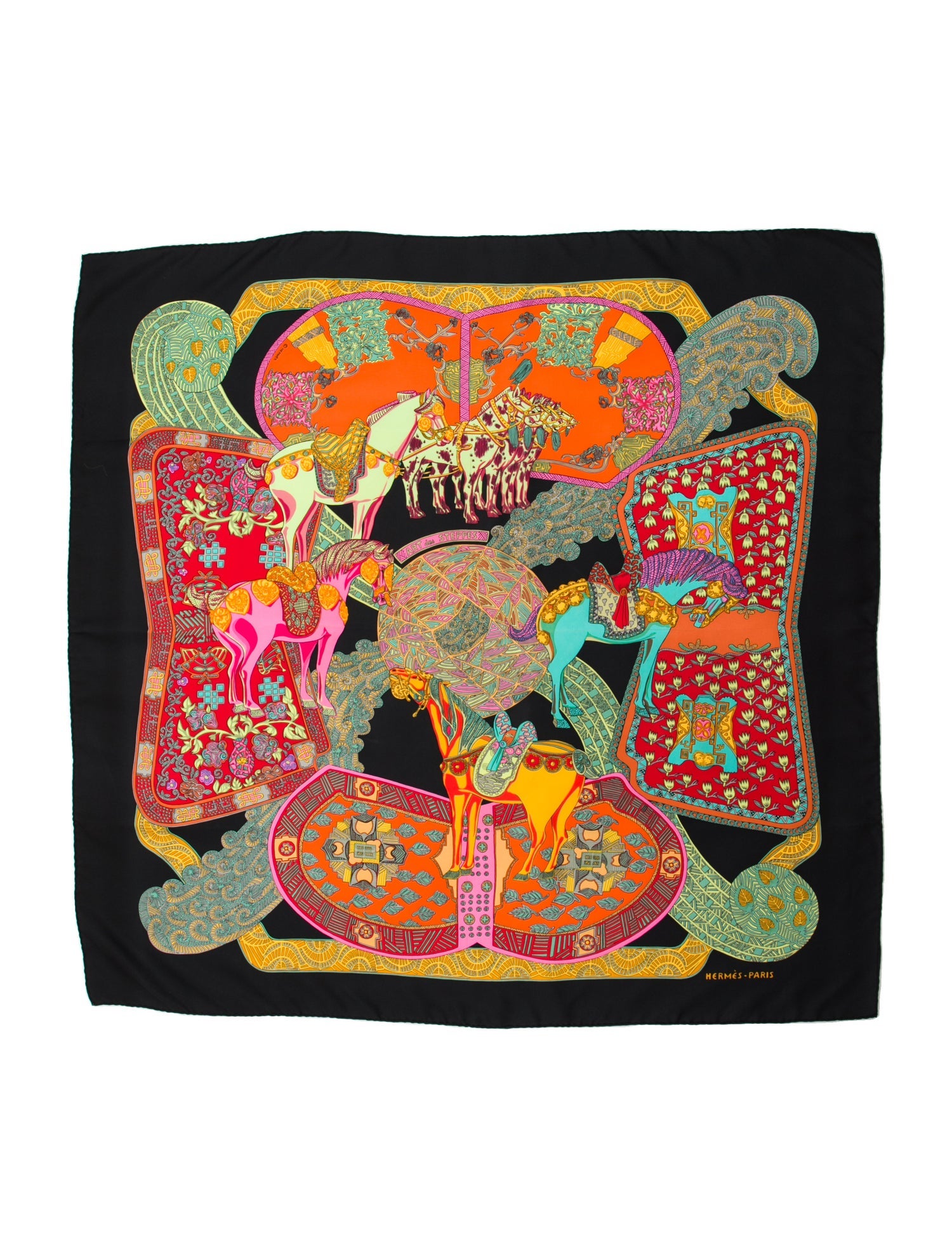 Hermès Art Des Steppes Silk Scarf