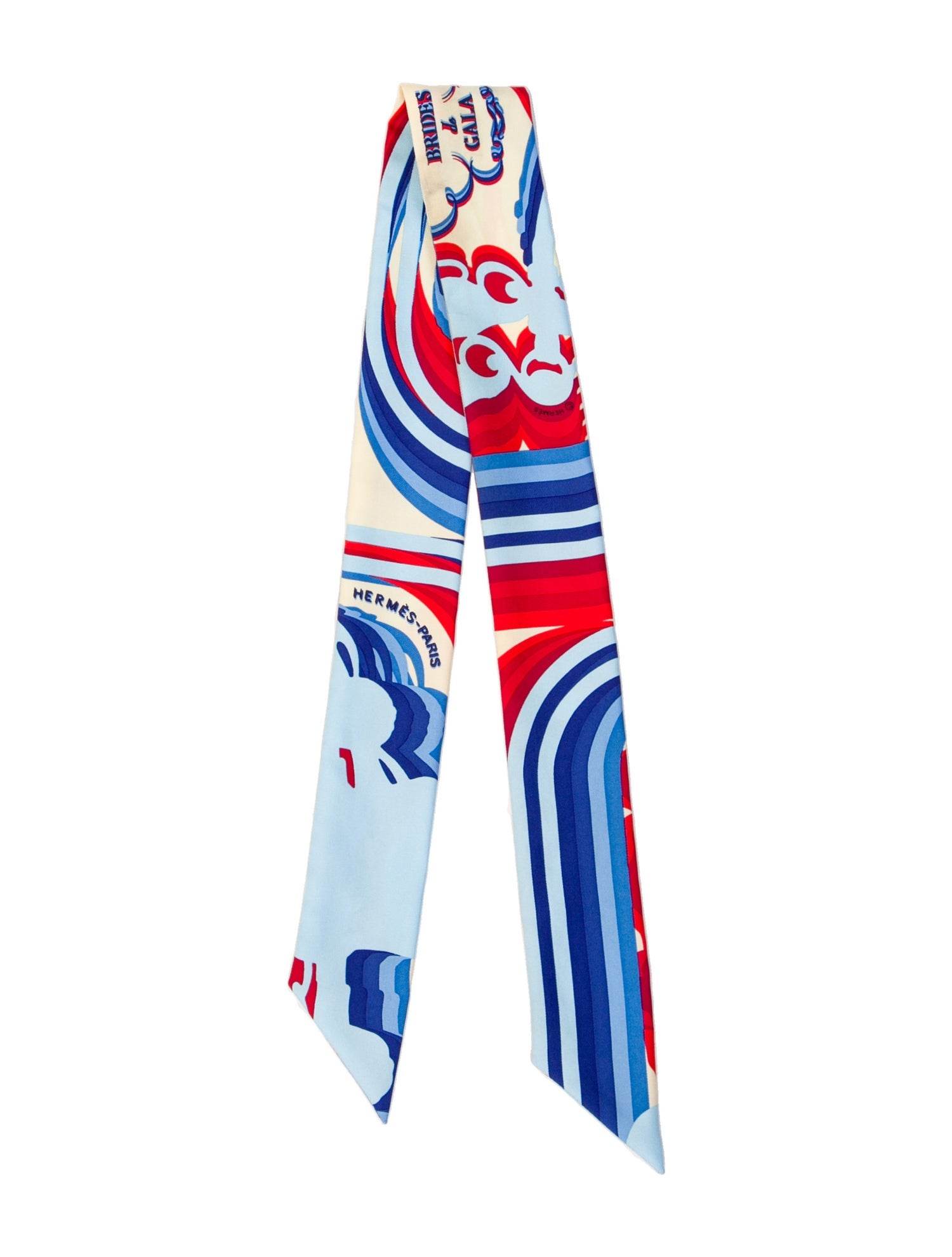 Hermès Brides De Gala Shadow Silk Twilly Scarf