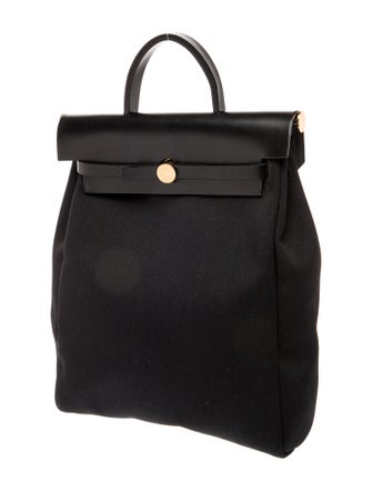 Hermès Toile Herbag a Dos Zip Retourne Backpack