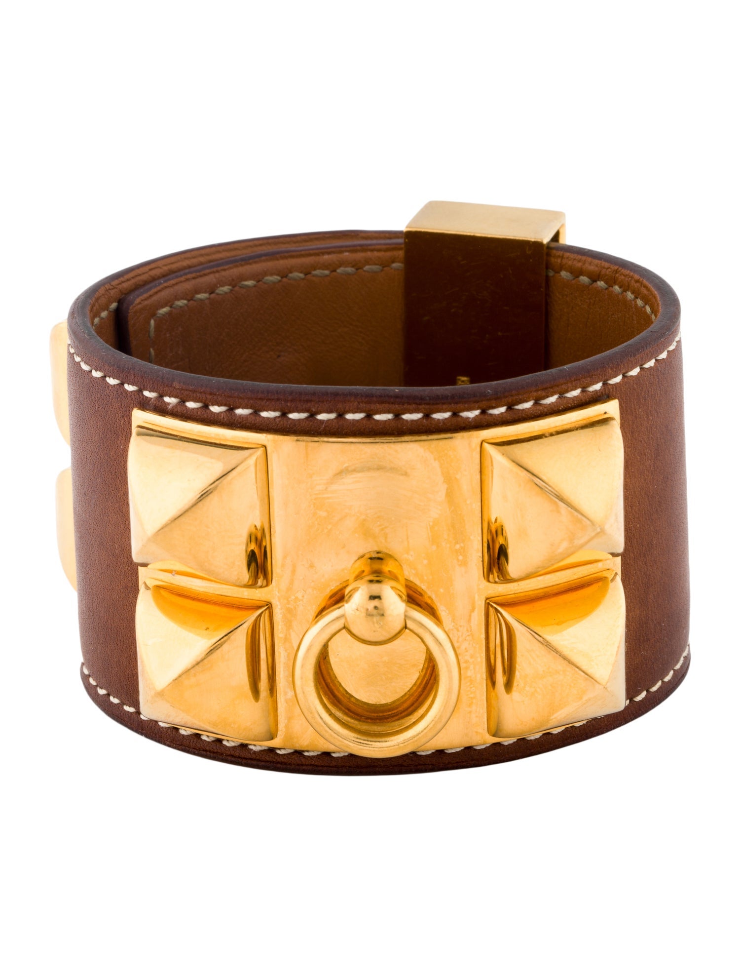Hermès Leather Collier de Chien Wrap Bracelet