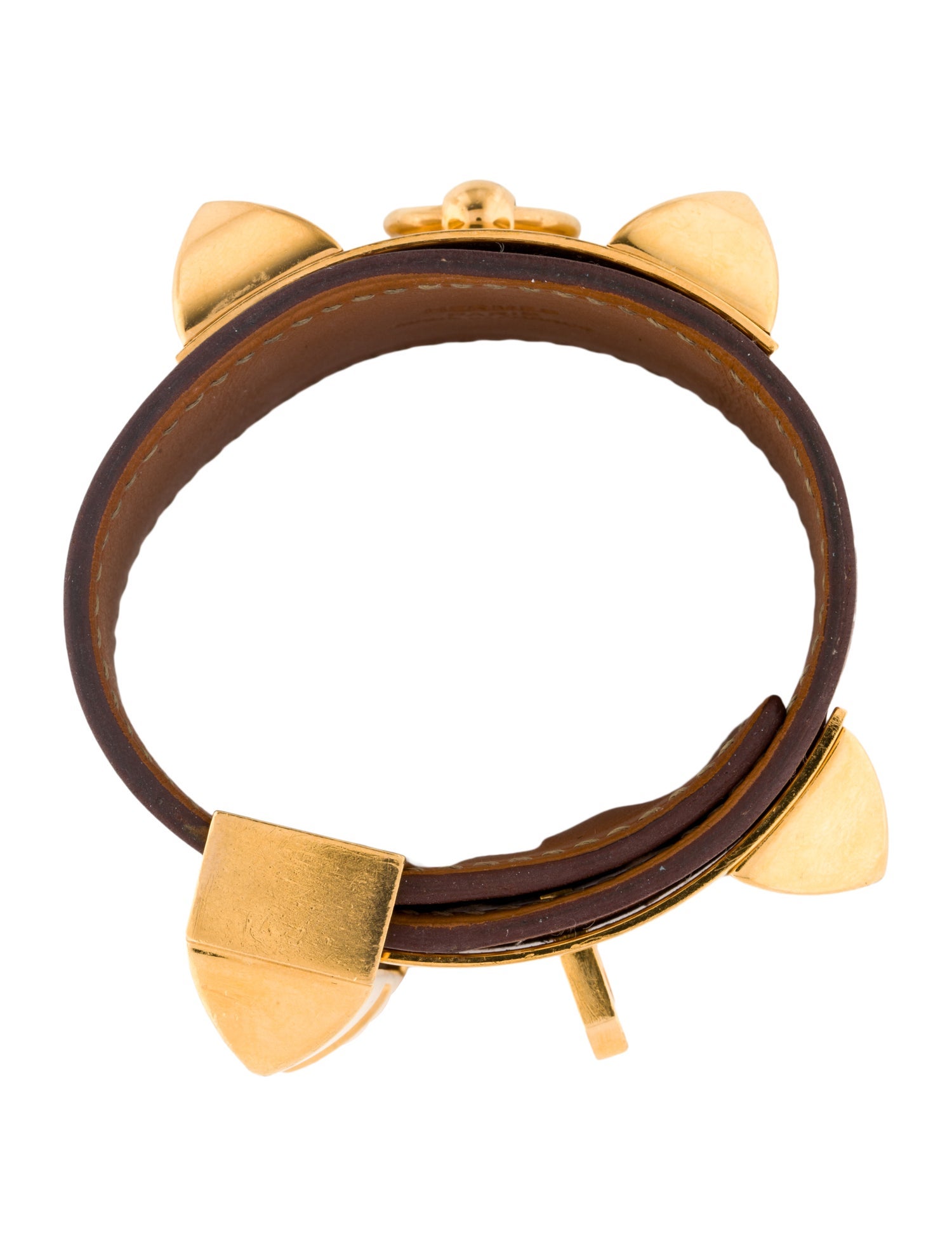 Hermès Leather Collier de Chien Wrap Bracelet