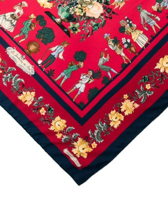 Hermès Les Jardiniers du Roy Silk Scarf