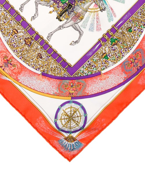Hermès Feux d’Artifice Pocket Square Silk Scarf