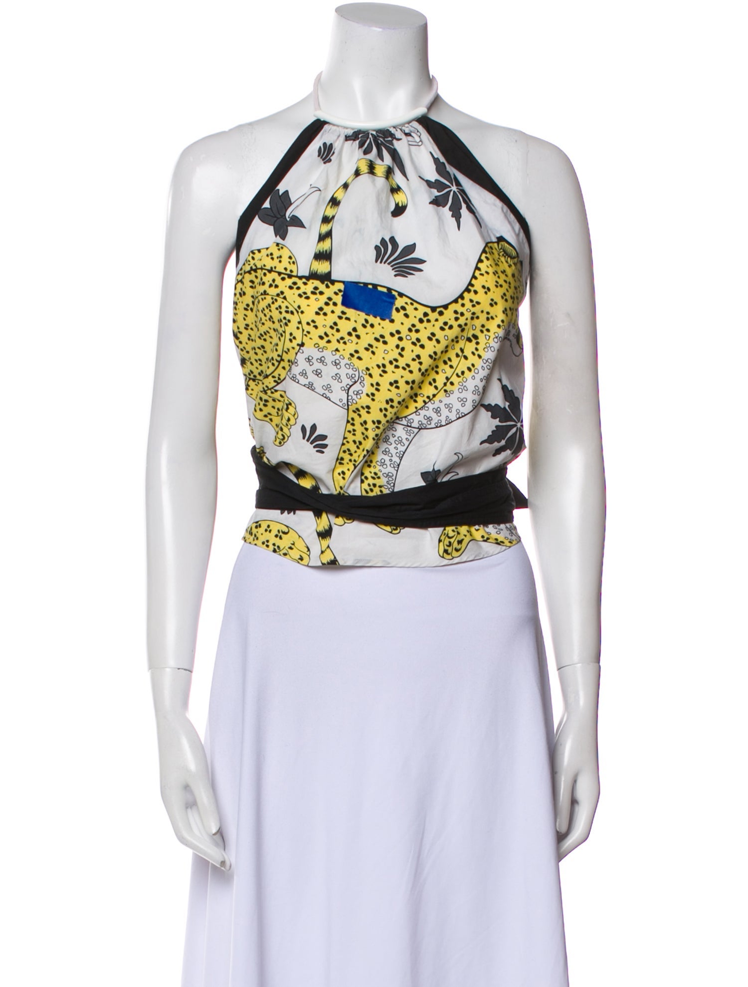 Hermès Printed Halterneck Crop Top