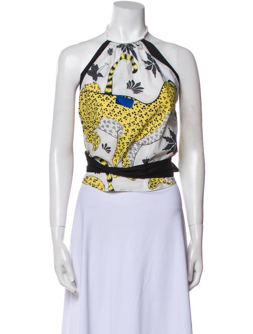 Hermès Printed Halterneck Crop Top