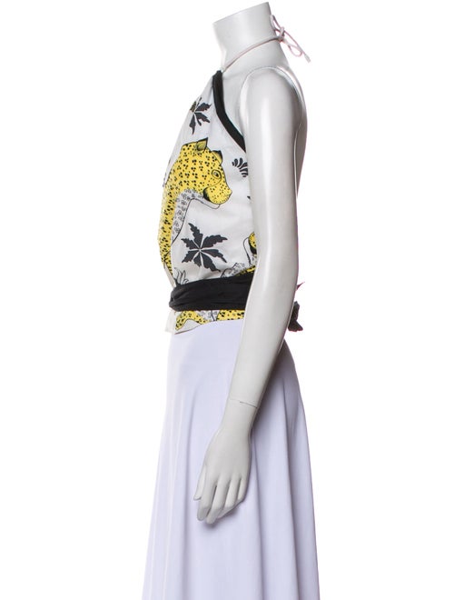 Hermès Printed Halterneck Crop Top