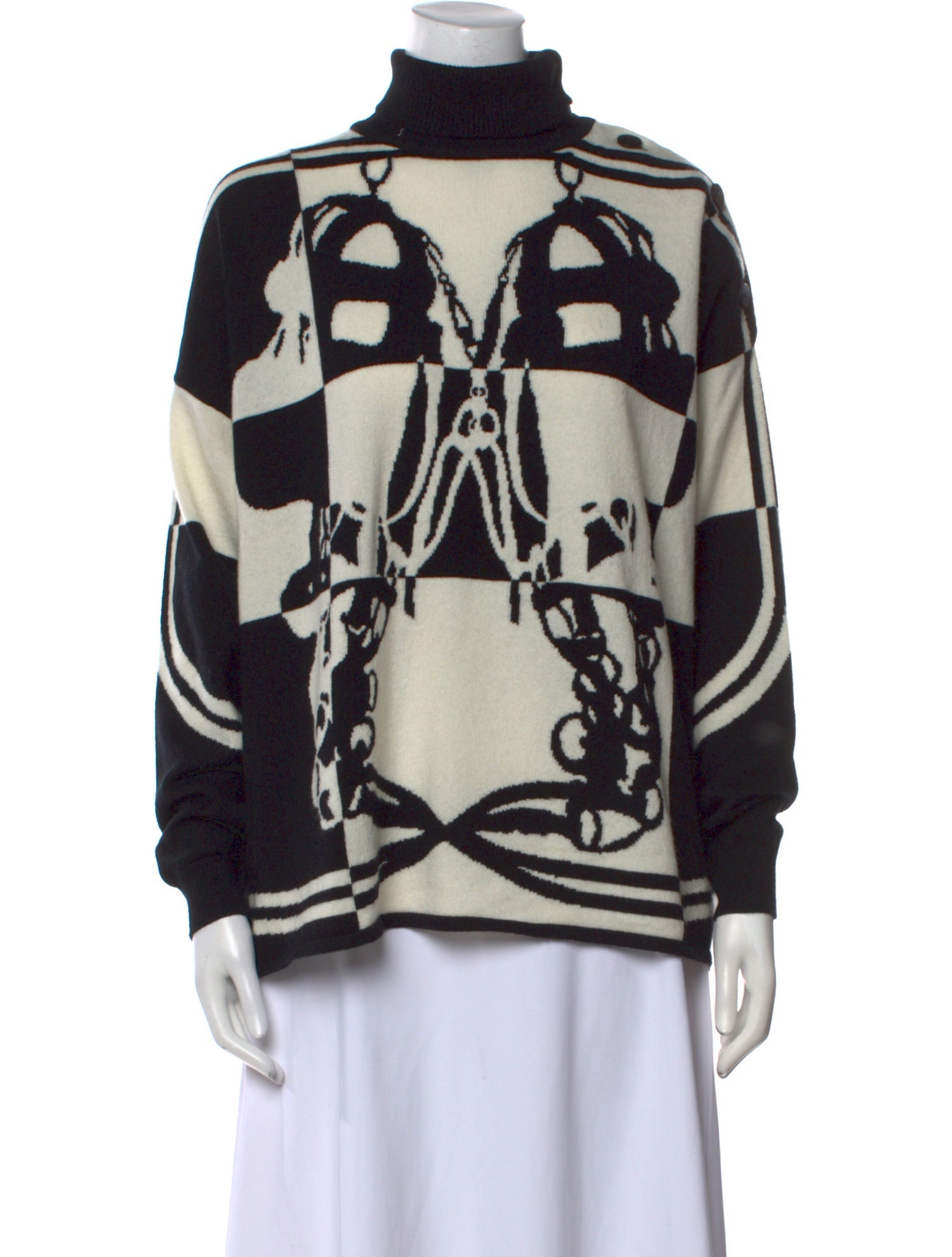 Hermès Intarsia Print Cashmere Sweater