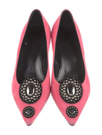 Hermès Suede Studded Accents Pumps