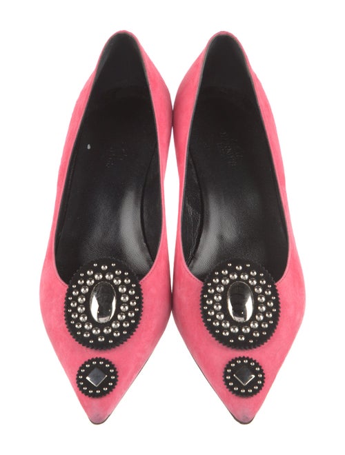Hermès Suede Studded Accents Pumps