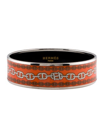 Hermès Enamel Wide Bangle Bracelet