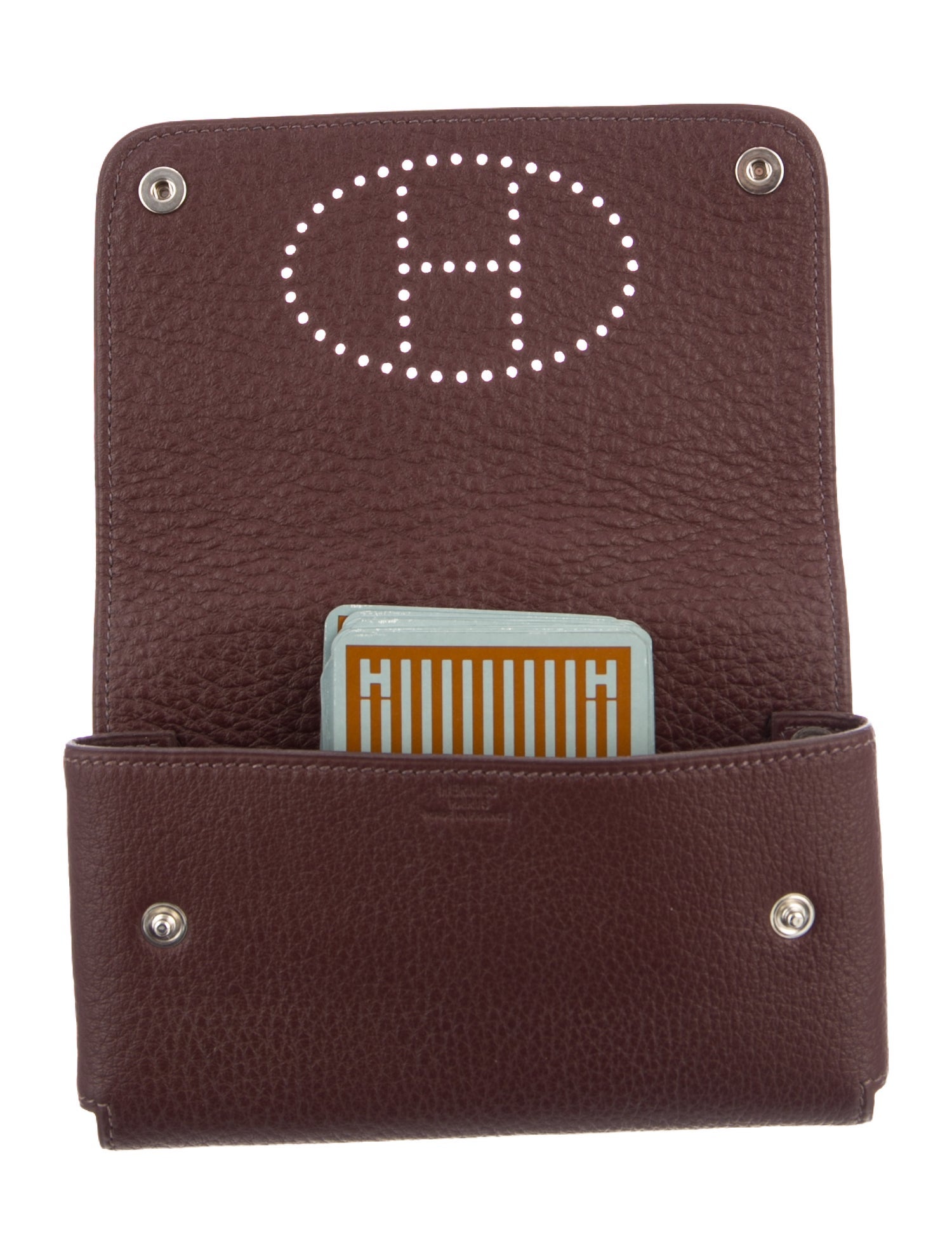 Hermès Bridge Playing Cards & H Evelyne Carry Pouch Set