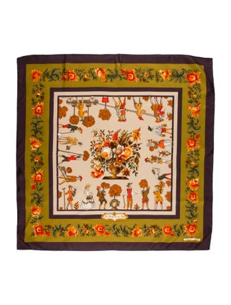 Hermès Les Jardiniers du Roy Silk Scarf