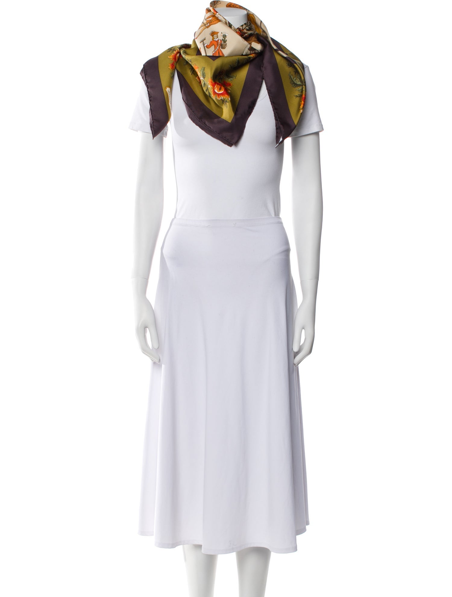 Hermès Les Jardiniers du Roy Silk Scarf