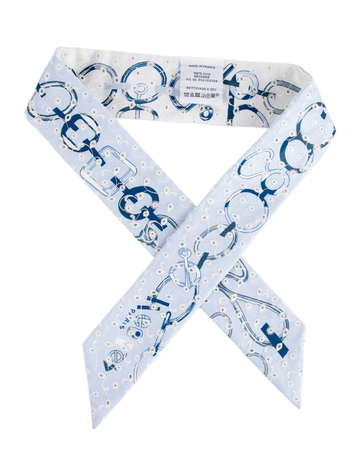 Hermès Do Re Boucles Silk Twilly Scarf