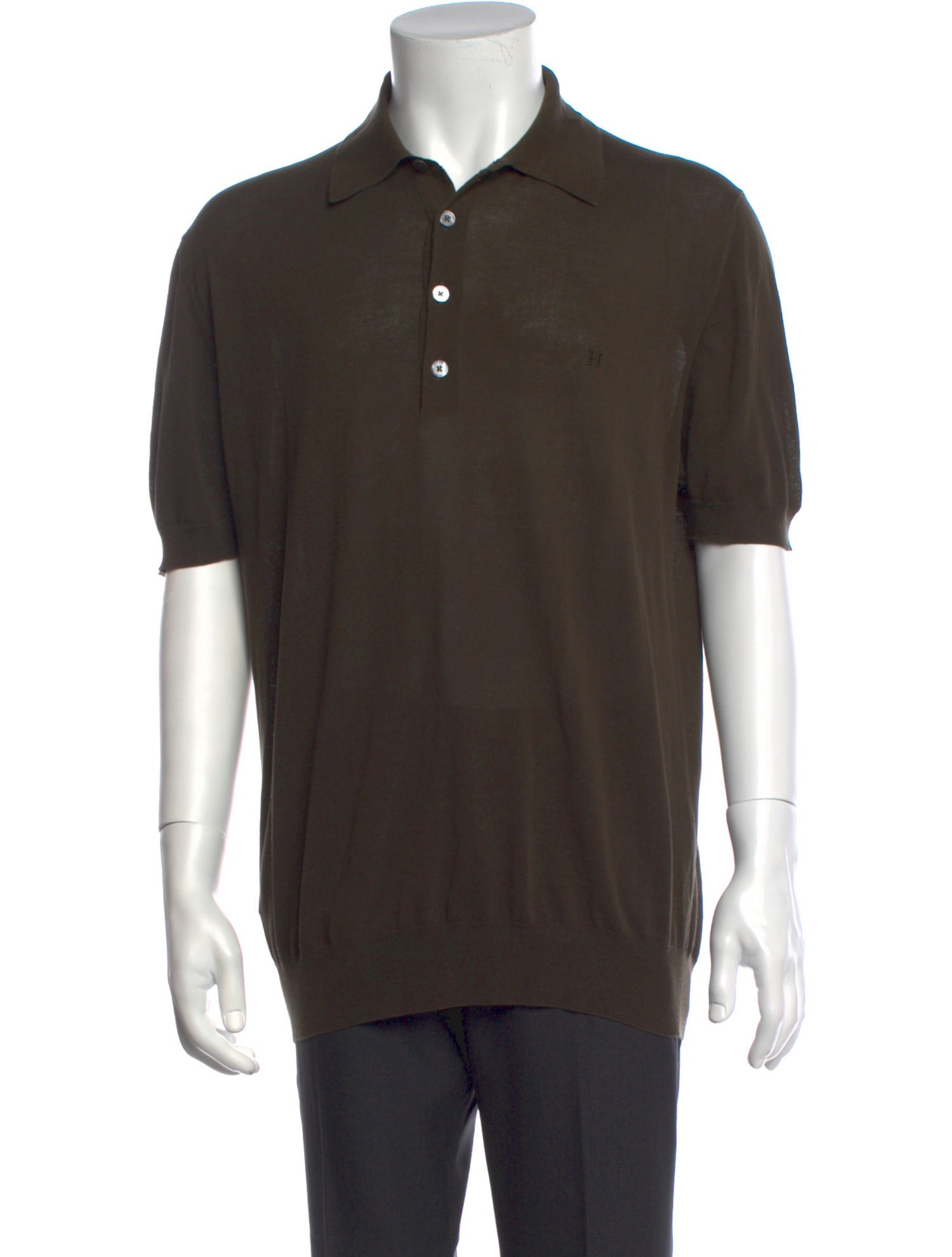 Hermès Collar Short Sleeve Polo Shirt