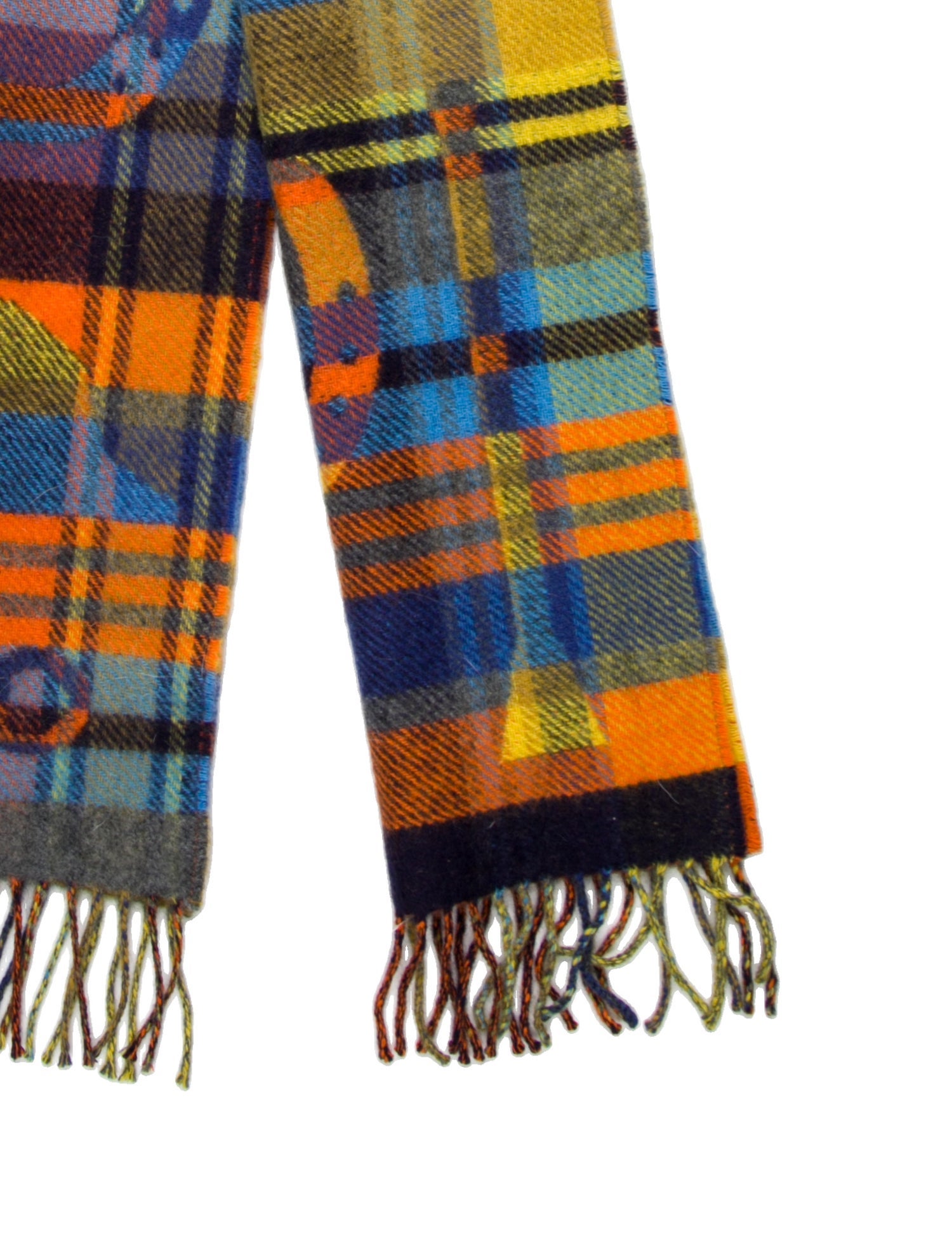 Hermès HER-MES Tartan Cashmere Muffler