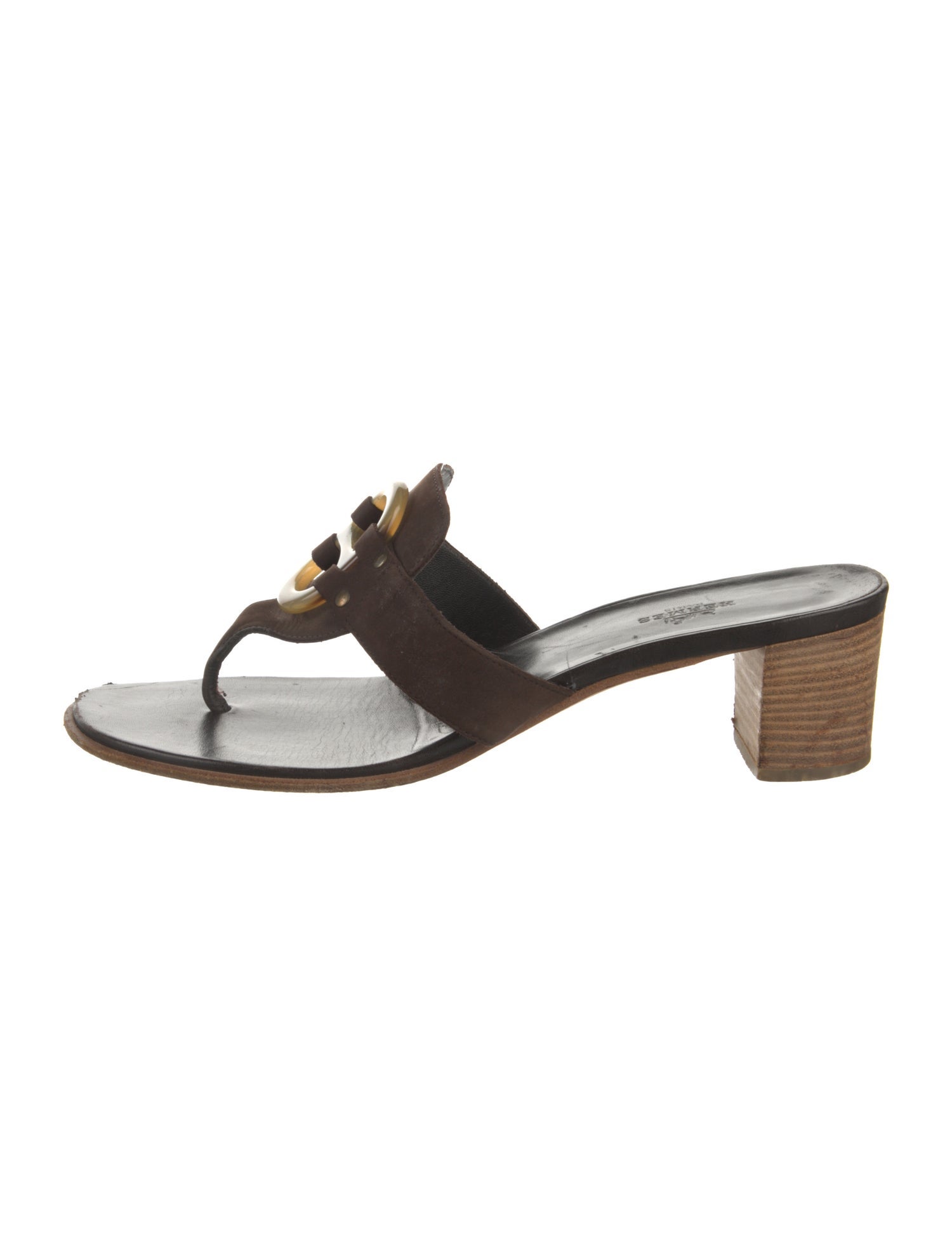 Hermès Vintage Suede Slides