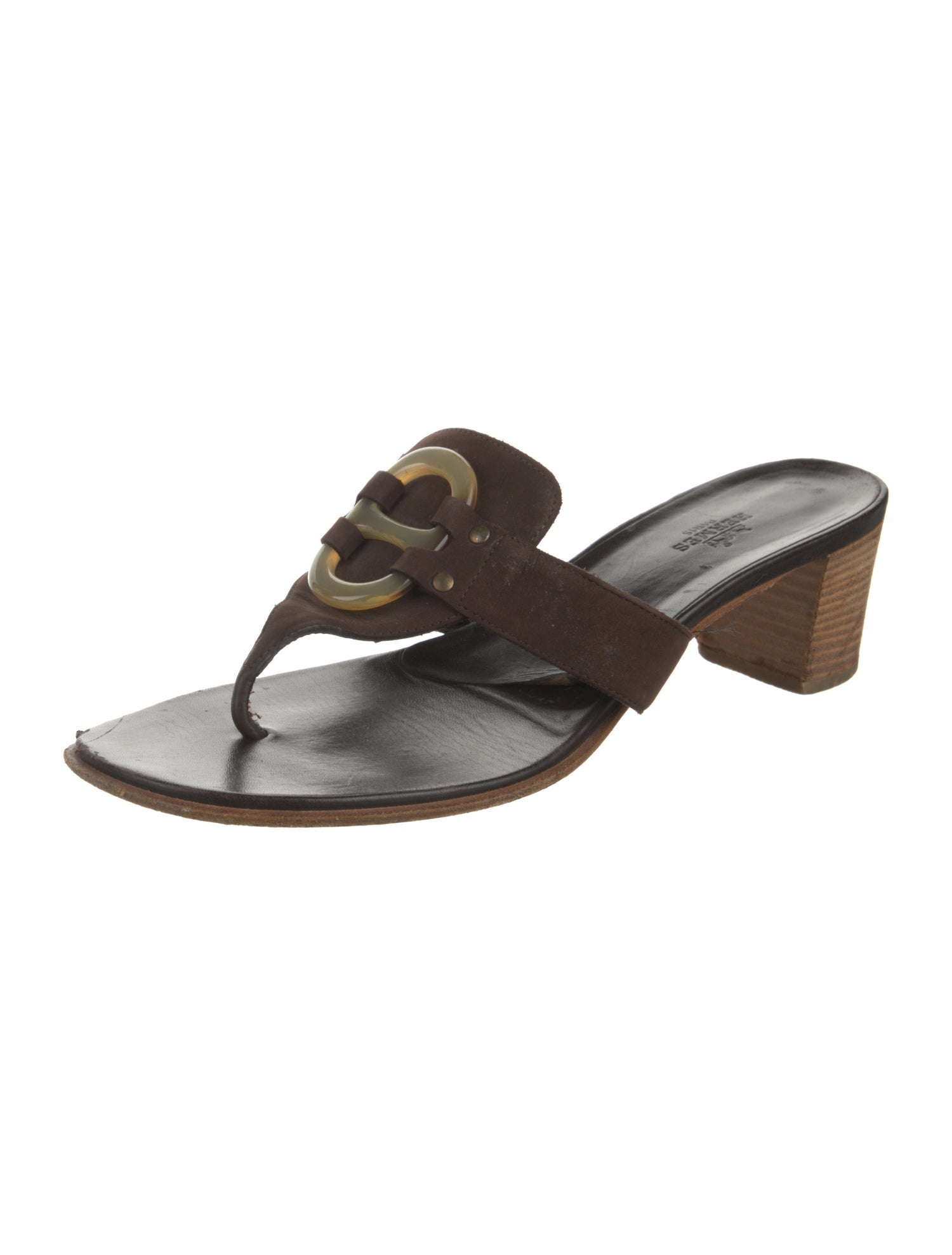 Hermès Vintage Suede Slides