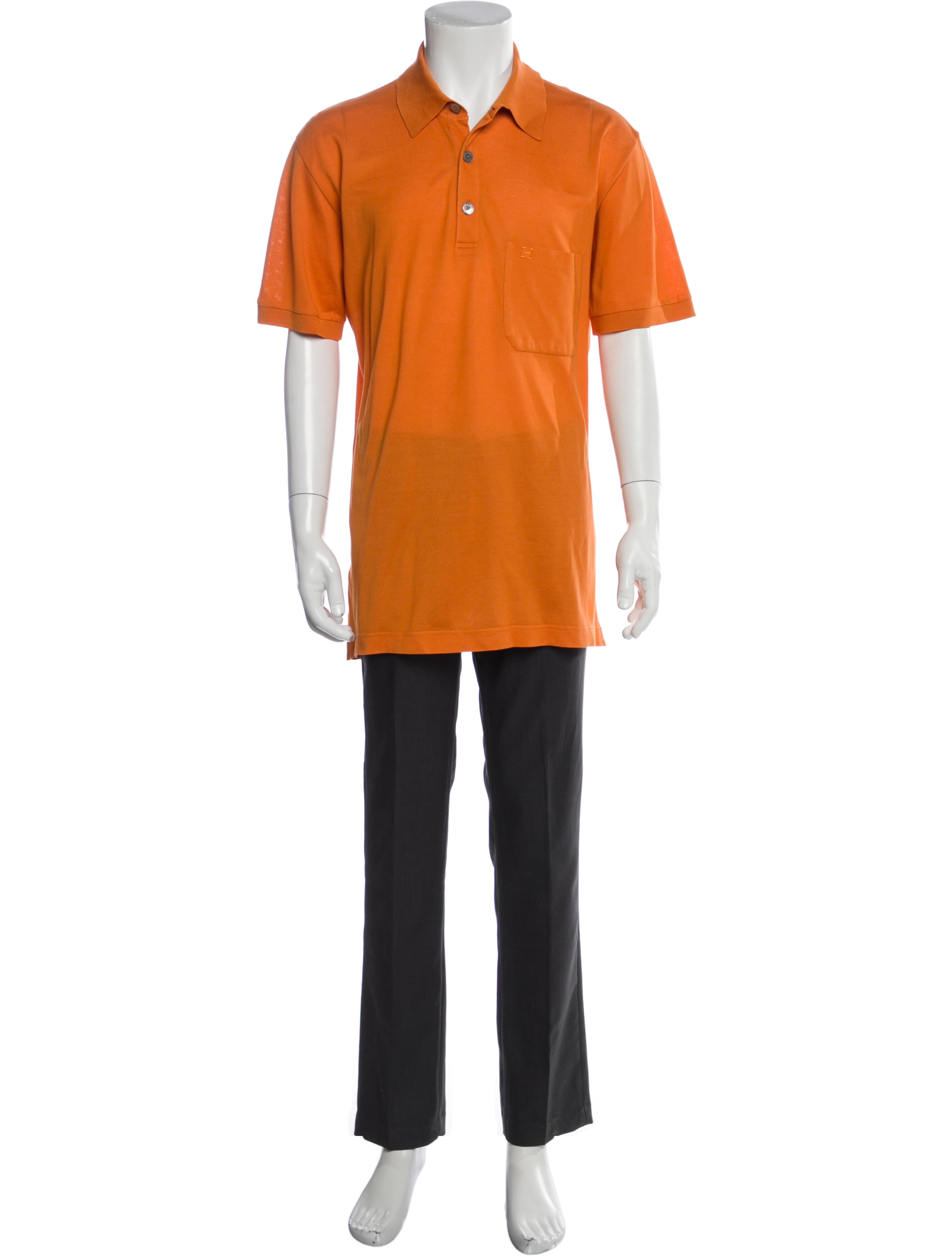 Hermès Collar Short Sleeve Polo Shirt