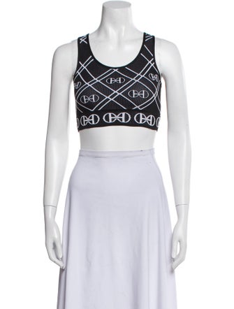 Hermès 2022 Printed Crop Top