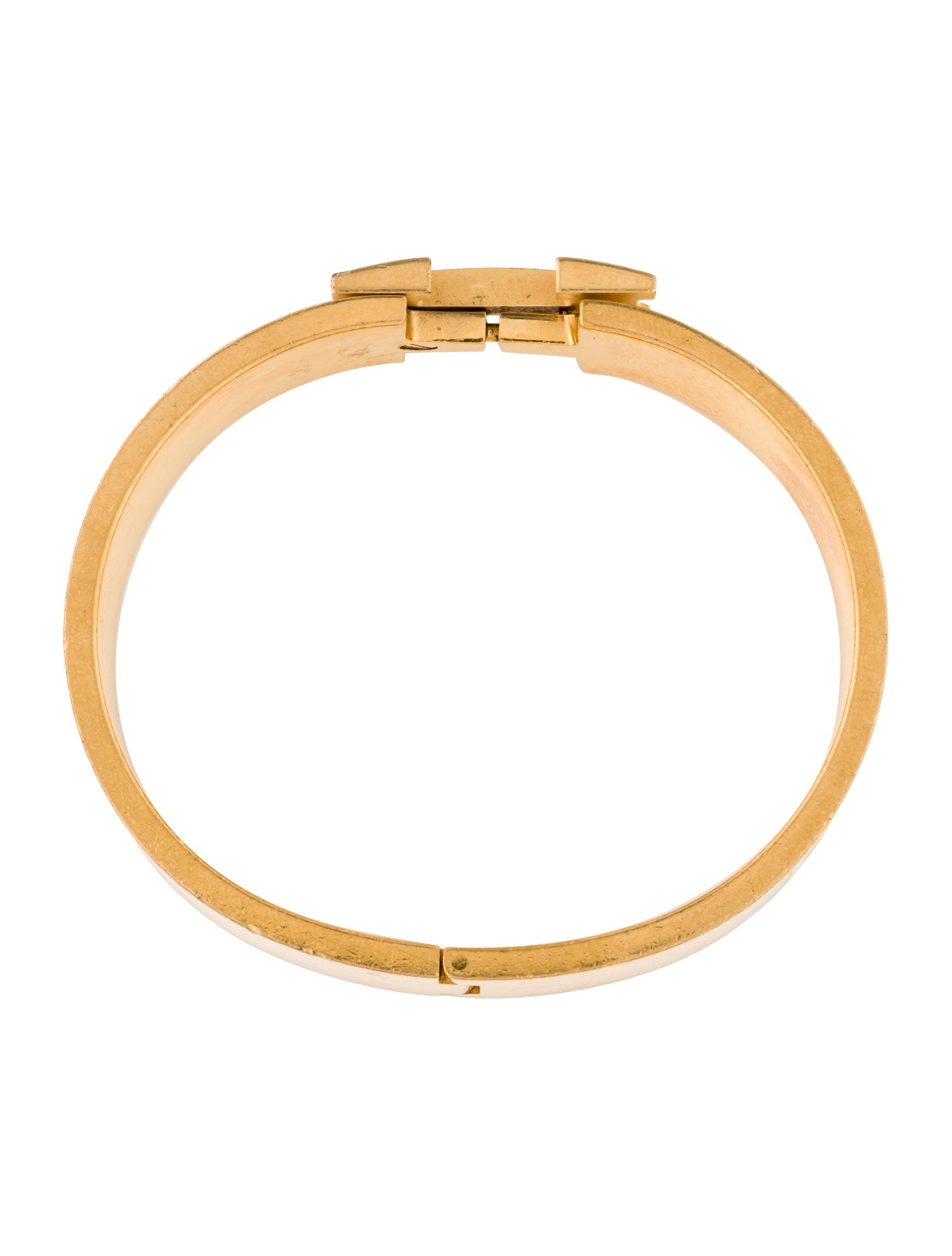 Hermès Clic Clac H Wide Enamel Bangle Bracelet