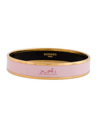 Hermès Enamel Narrow Bangle Bracelet