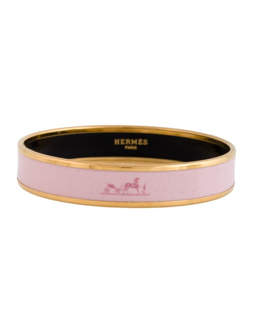 Hermès Enamel Narrow Bangle Bracelet