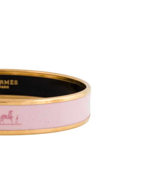 Hermès Enamel Narrow Bangle Bracelet