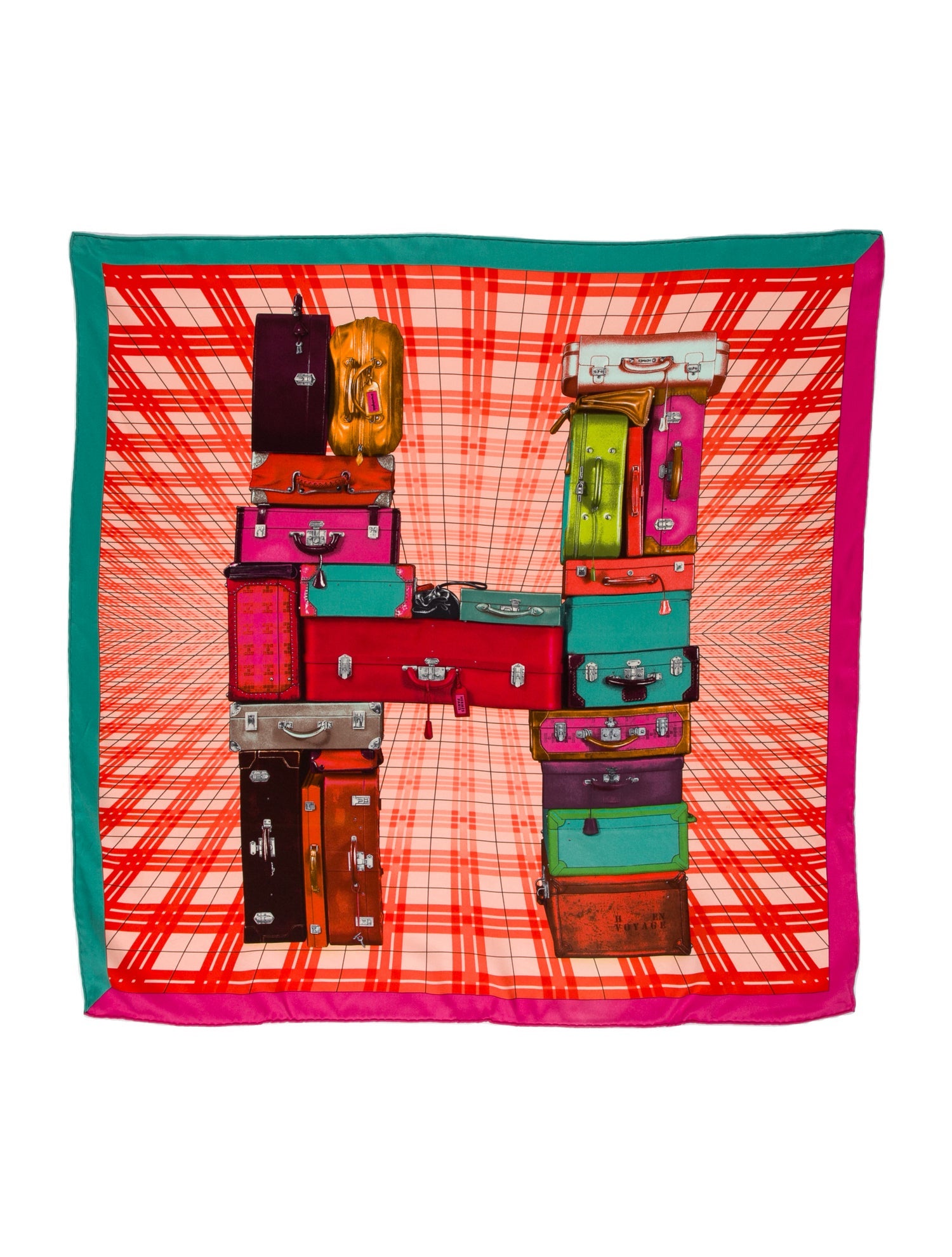 Hermès H en Voyage Silk Twilly Scarf