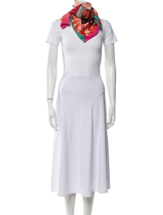 Hermès H en Voyage Silk Twilly Scarf