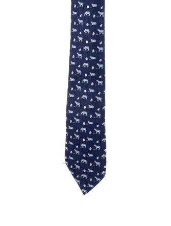 Hermès Silk Pattern Tie