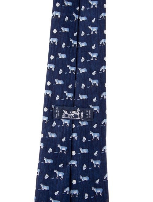 Hermès Silk Pattern Tie