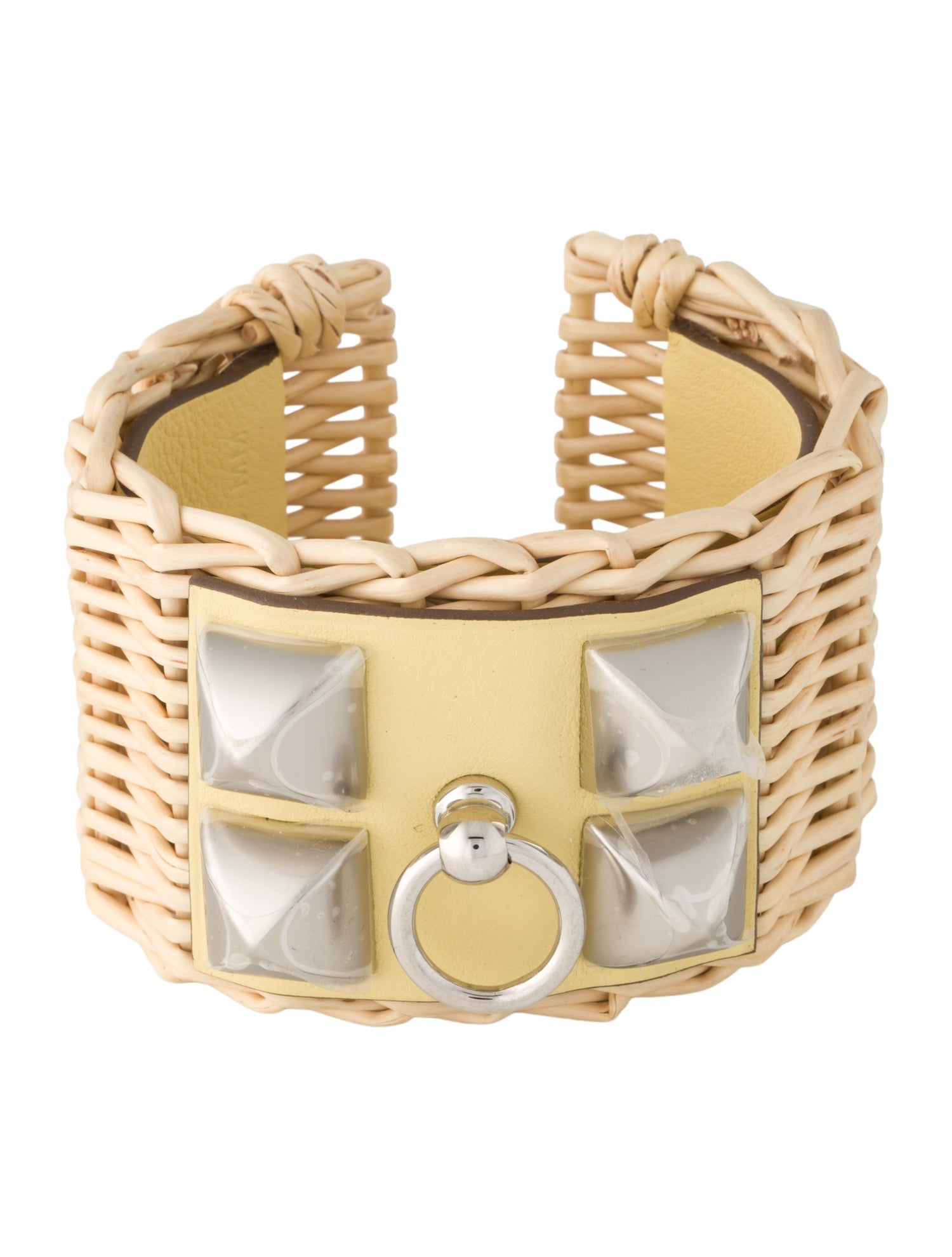 Hermès Medor Picnic Wickered Leather Cuff Bracelet
