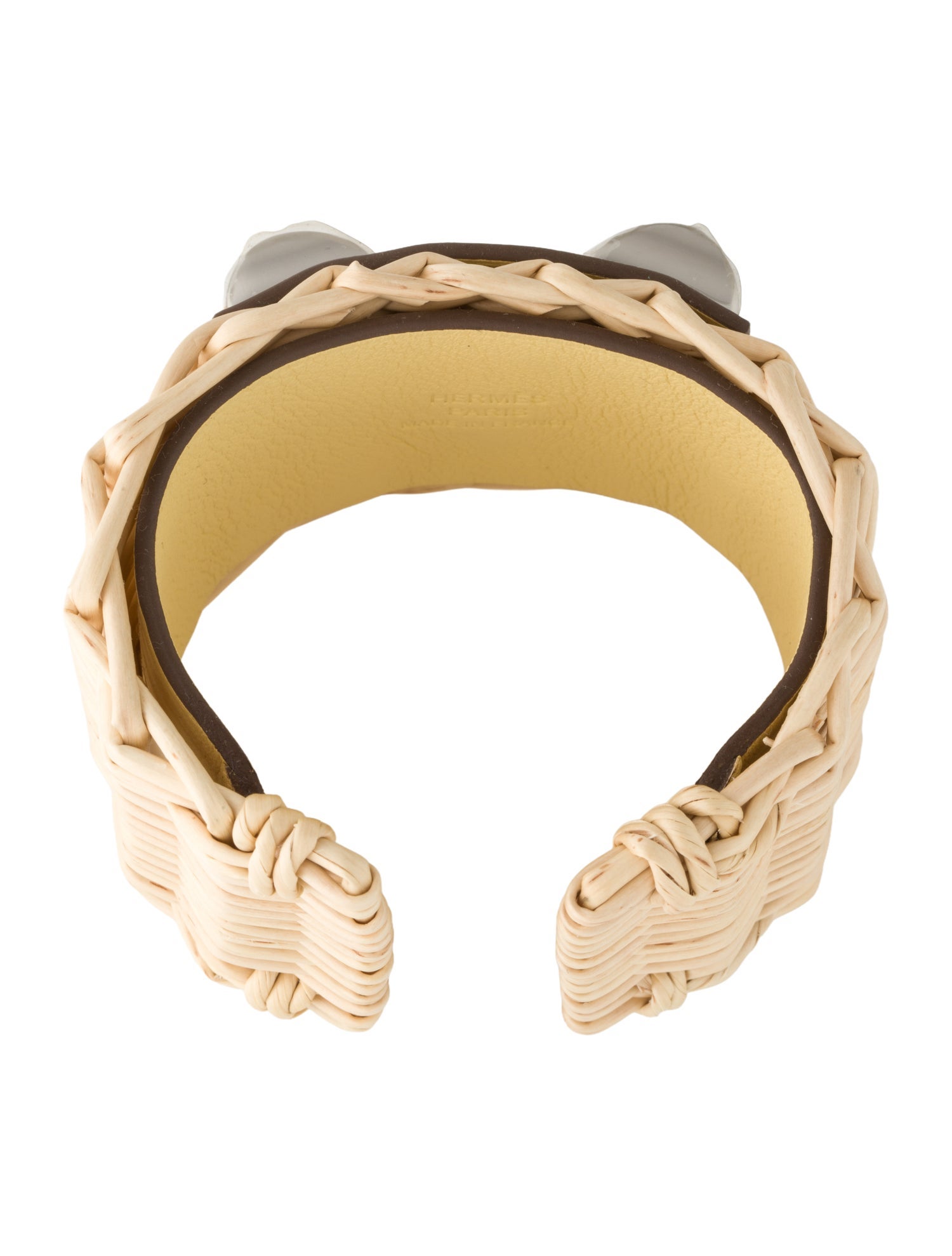 Hermès Medor Picnic Wickered Leather Cuff Bracelet