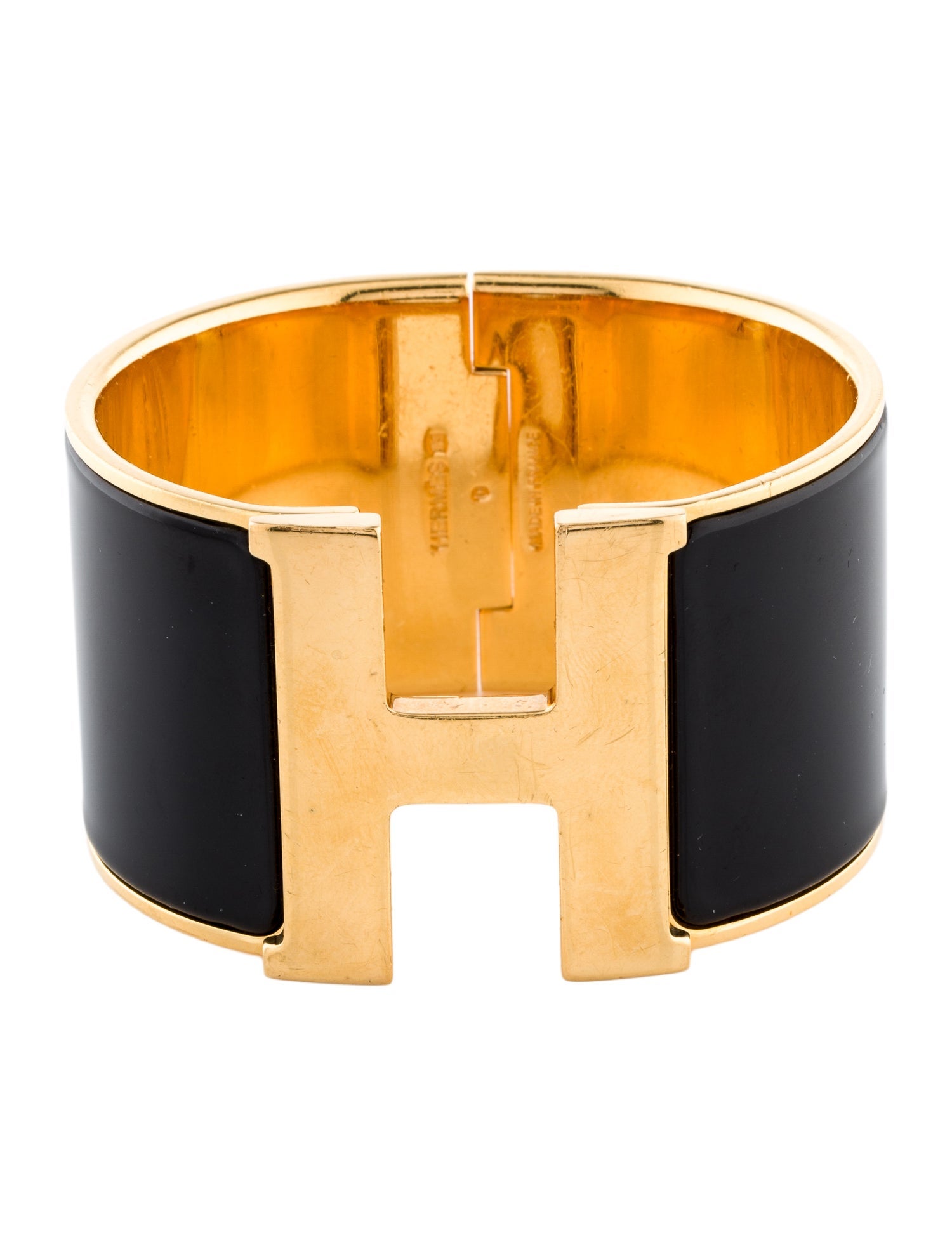 Hermès Enamel Clic H XL Bangle Bracelet