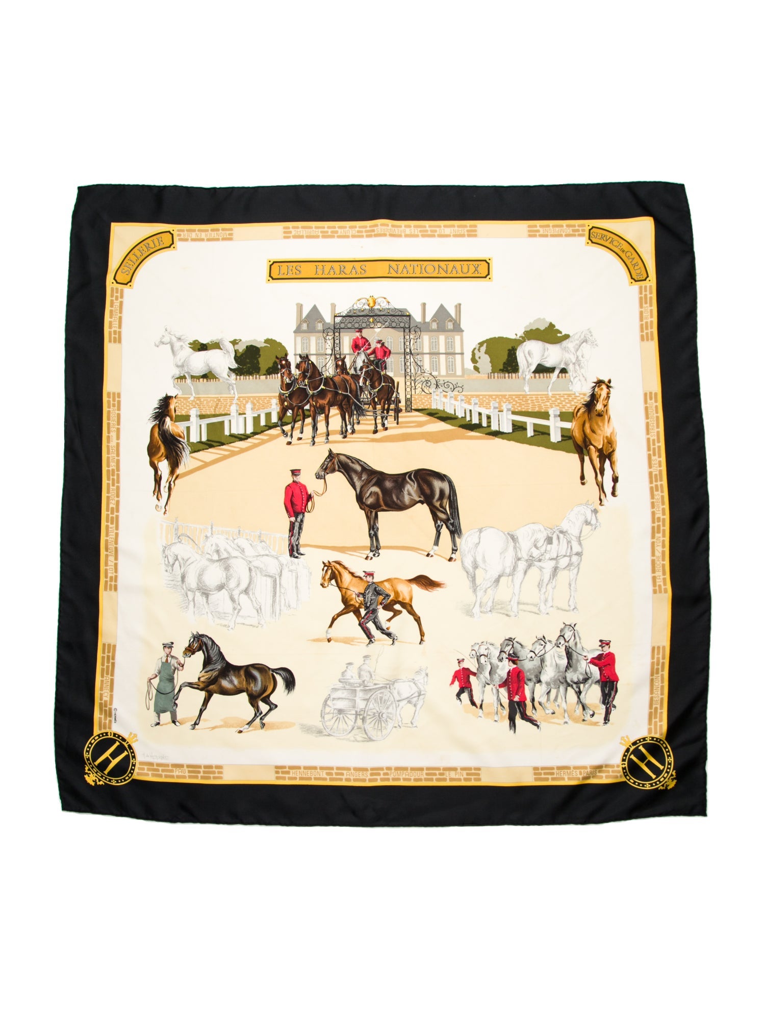 Hermès Les Haras Nationaux Silk Scarf