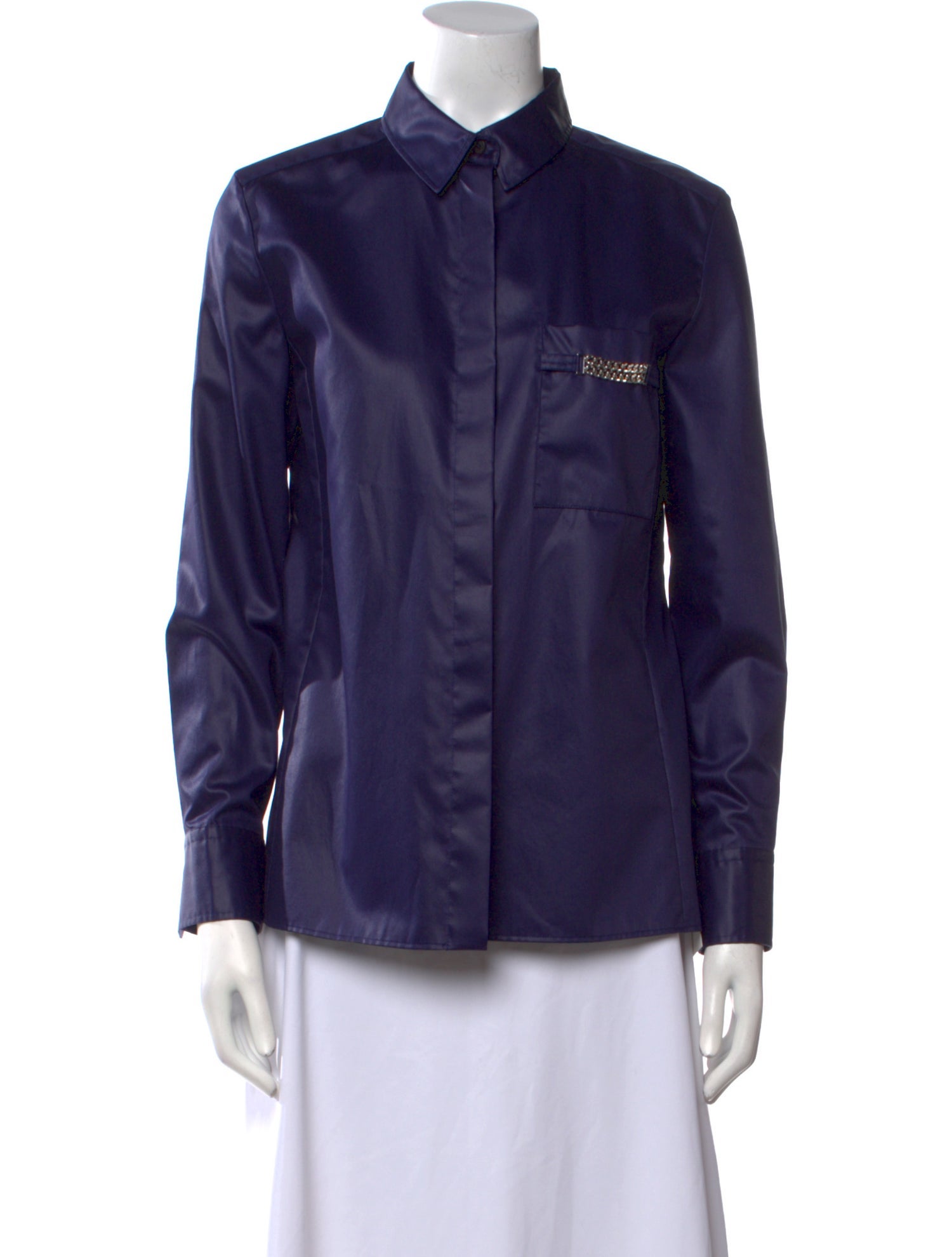 Hermès Long Sleeve Long Sleeve Button-Up Top