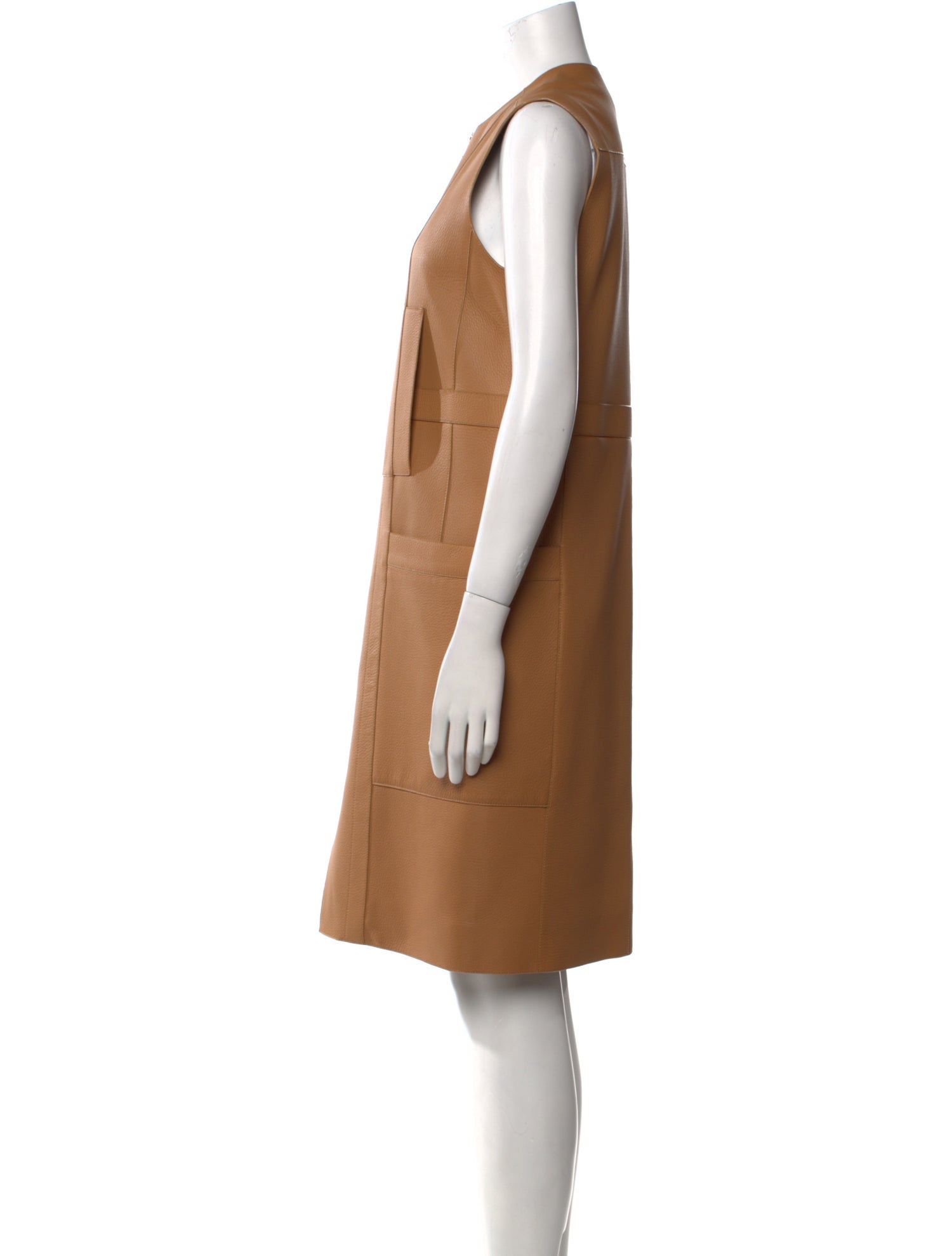 Hermès Zip-Up Knee-Length Dress