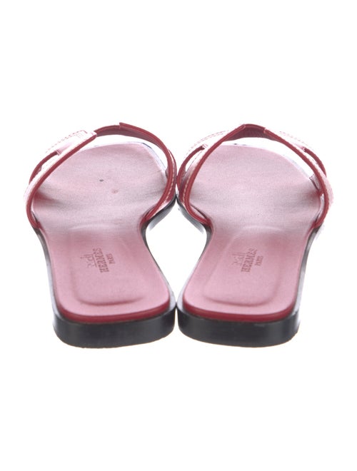 Hermès H Logo Leather Slides