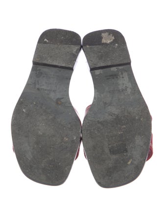 Hermès H Logo Leather Slides